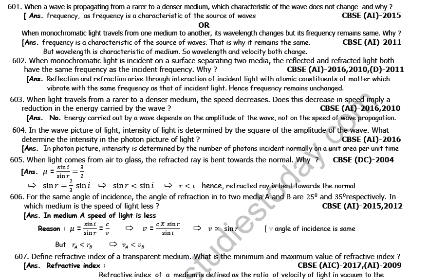 CBSE Class 12 Physics Ray Optics Optical Instruments Worksheet